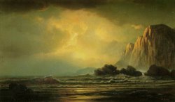 Coastal Scene at Sunset by William Bradford