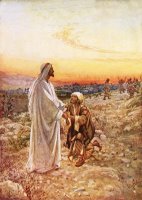 Jesus withe the one leper Who Returned to Give Thanks by William Brassey Hole