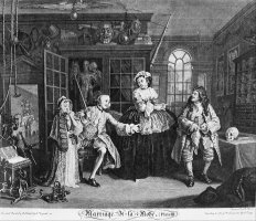Marriage a La Mode, Plate 3, (the Scene with The Quack) by William Hogarth