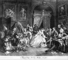 Marriage a La Mode, Plate 4, (the Countess's Levee) by William Hogarth