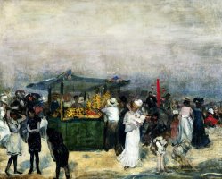 Fruit Stand, Coney Island by William James Glackens
