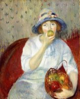 Girl with Green Apple by William James Glackens