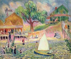 The Green Beach Cottage by William James Glackens