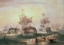 Battle Of Trafalgar by William John Huggins