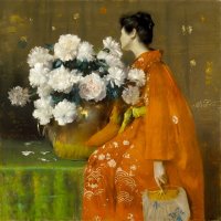 Spring Flowers (peonies) by William Merritt Chase