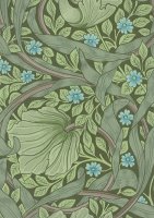Wallpaper Sample with Forget Me Nots by William Morris
