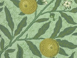 Wallpaper Sample with Lemons And Branches by William Morris