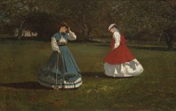 A Game of Croquet by Winslow Homer