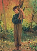 Boy Holding Logs by Winslow Homer