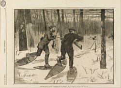 Deer Stalking in The Adirondacks in Winter, From Every Saturday, January 21, 1871, P. 57 by Winslow Homer