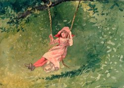 Girl on a Swing by Winslow Homer