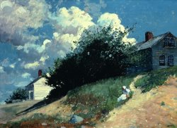 Houses on a Hill by Winslow Homer
