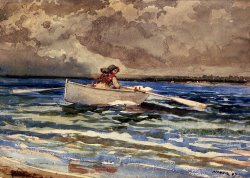Rowing at Prouts Neck by Winslow Homer