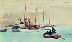 Schooners at Anchor in Key West by Winslow Homer