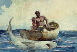 Shark Fishing by Winslow Homer