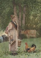 The Milk Maid by Winslow Homer