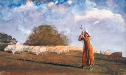 The Young Shepherdess by Winslow Homer