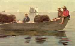 Three Boys in a Dory by Winslow Homer