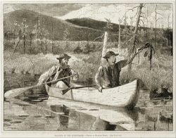 Trapping in The Adirondacks by Winslow Homer