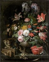The Overturned Bouquet by Abraham Mignon