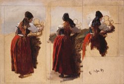 Studies of a Woman From Rugen by Adolph Tidemand & Hans Gude
