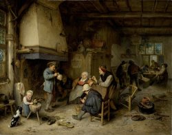 Peasants in an Interior by Adriaen Van Ostade