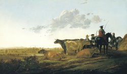 Landscape with Herdsmen by Aelbert Cuyp