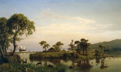 Bartholomew Gosnold at Cuttyhunk, 1858 by Albert Bierstadt