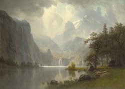 In The Mountains by Albert Bierstadt