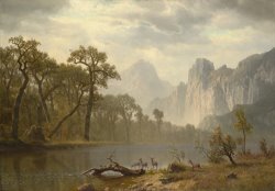 In The Yosemite Valley by Albert Bierstadt