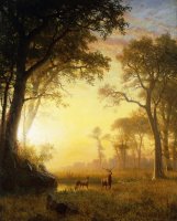 Light In The Forest by Albert Bierstadt