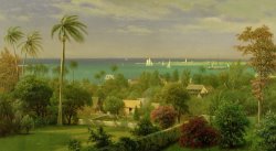 Panoramic View of the Harbour at Nassau in the Bahamas by Albert Bierstadt