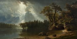 Passing Storm Over The Sierra Nevadas by Albert Bierstadt