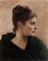 Portrait of a Young Lady by Albert Edelfelt