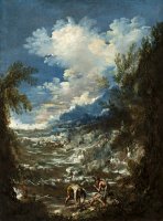Landscape with Fishermen by Alessandro Magnasco
