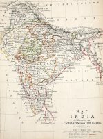 Map Of India by Alexander Keith Johnson