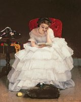 Girl Reading by Alfred Emile Stevens