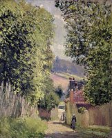 A Road in Louveciennes by Alfred Sisley