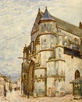 Church At Moret After The Rain by Alfred Sisley