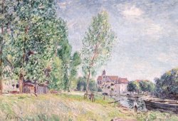 The Builder's Yard At Matrat Moret-sur-loing by Alfred Sisley
