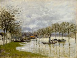 The Flood on The Road to Saint Germain by Alfred Sisley