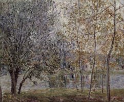 The Loing Canal in Spring by Alfred Sisley