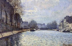 View of The Canal Saint Martin, Paris by Alfred Sisley