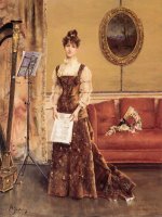 Lady with a Harp by Alfred Stevens