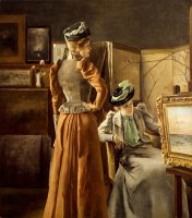 Visit to The Studio by Alfred Stevens