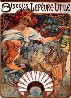 Biscuits Lefevre Utile 1896 by Alphonse Marie Mucha