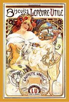 Biscuits Lefevre Utile by Alphonse Marie Mucha