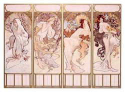 Seasons Winter Panel 1897 by Alphonse Marie Mucha