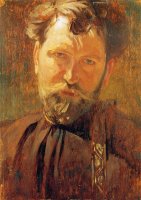 Self Portrait 1899 by Alphonse Marie Mucha