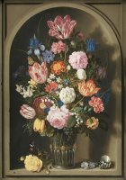 Bouquet of Flowers in a Stone Niche by Ambrosius Bosschaert The Elder
